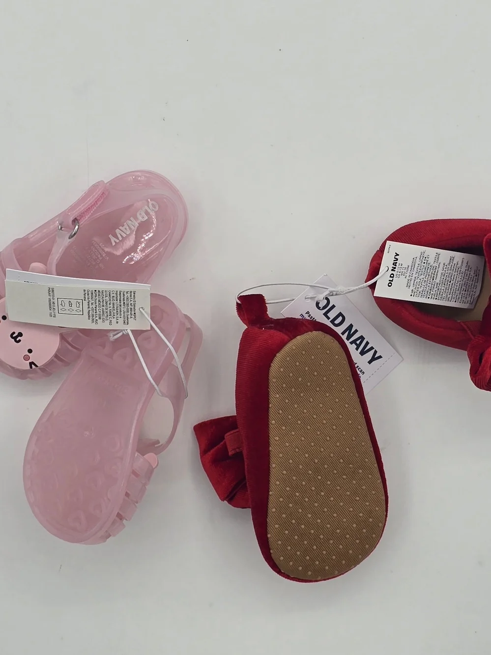 Old Navy Baby Girls Red Velvet Bow Mary Jane Shoes